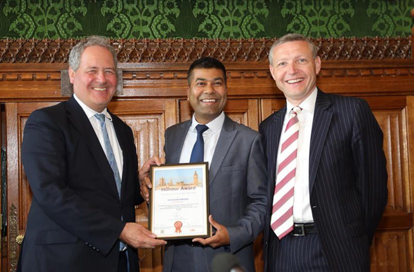 Dwarkesh Kansara Honour Award to Mr. Dwarkesh Kansara By Bob Blackman